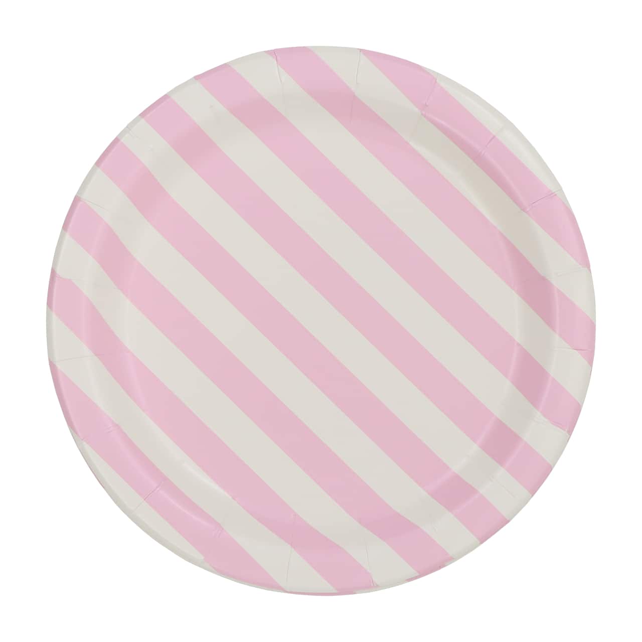 24 Packs: 10 ct. (240 total) 7" Pink & White Striped Plates by Celebrate It™